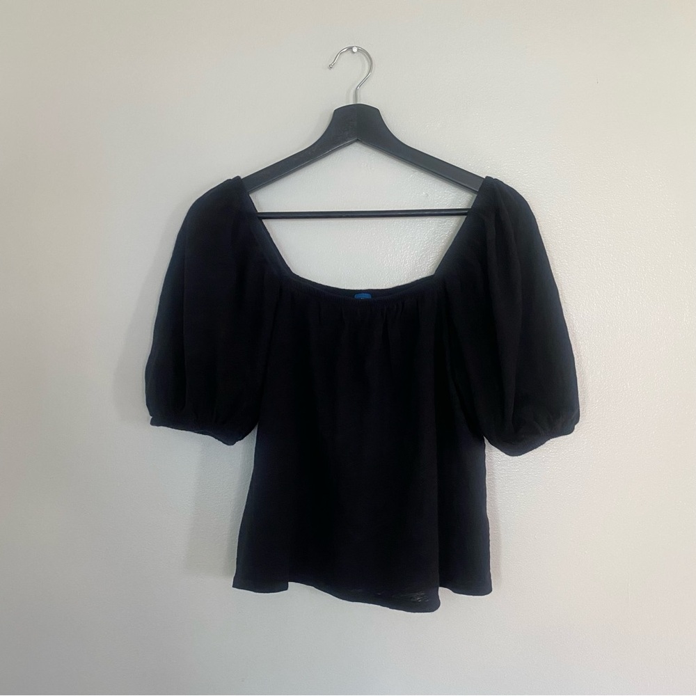 Old Navy Black Balloon Short-Sleeve Top